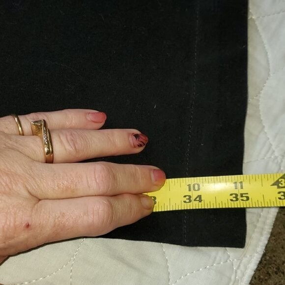 Eddie Bauer Curvy Fit Spandex Black Pocketed High Rise‎ Zippered Sz 8L Pants - Picture 11 of 11